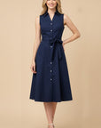 Sleeveless Shirt Dress