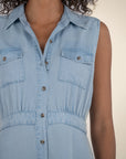 Dorothy Sleeveless Denim Midi Dress