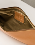 Marlow Suede Clutch Bag - Cognac