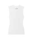 Joan Sleeveless Mockneck Tank Top - White