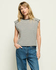 Perry Muscle Tee - Cross Walk Stripe