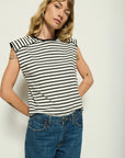 Perry Muscle Tee - Cross Walk Stripe