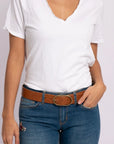 Fien Leather Belt - Cognac
