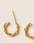 Braided Mini Hoops by ABLE - gold-filled