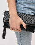 Aria Woven Wristlet Clutch