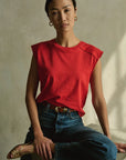 Perry Muscle Tee by Nation - Aurora Red