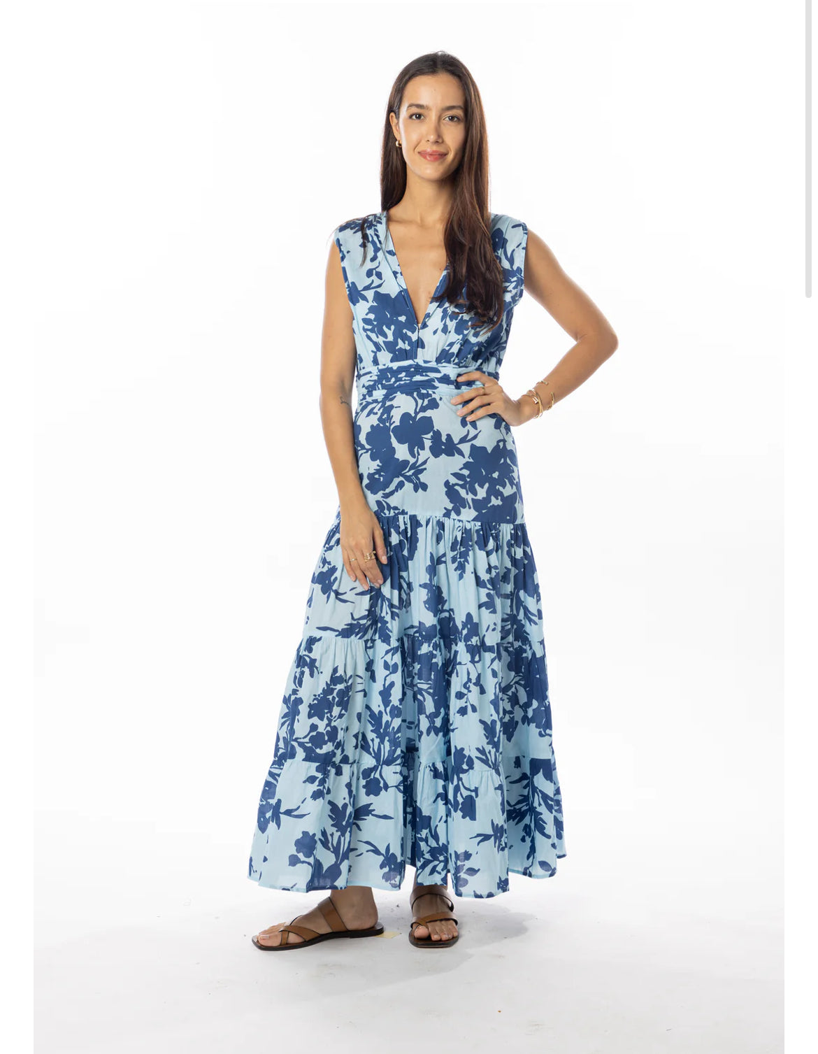 izzy maxi dress O'neill Izzy Floral Midi Dress Large / Air Blue