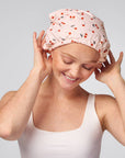 Satin-Lined Flexi Shower Cap - Cherry Print