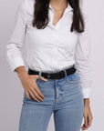 Dieke Classic Full Grain Leather Belt for Women