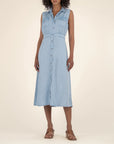 Dorothy Sleeveless Denim Midi Dress