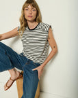 Perry Muscle Tee - Cross Walk Stripe