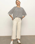 Boxy Raglan Tee Shirt - Stripe