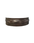 Brown leather wrap bracelet on a white background