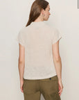 Draped Sleeveless Mockneck Top