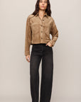 All Day Cropped Suede Jacket