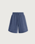 Blue shorts on a light gray background
