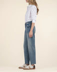 Ashley Slouchy Barrel Straight Leg Jean - Leadership Wash