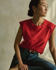 Perry Muscle Tee by Nation - Aurora Red