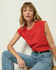 Perry Muscle Tee by Nation - Aurora Red