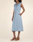 Dorothy Sleeveless Denim Midi Dress