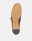 Baylee Grommet Ballet Flats Dark Brown Perforated Suede