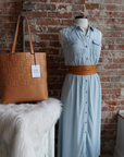 Dorothy Sleeveless Denim Midi Dress