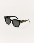 Front Row Sunglasses - Polished Black-Grey