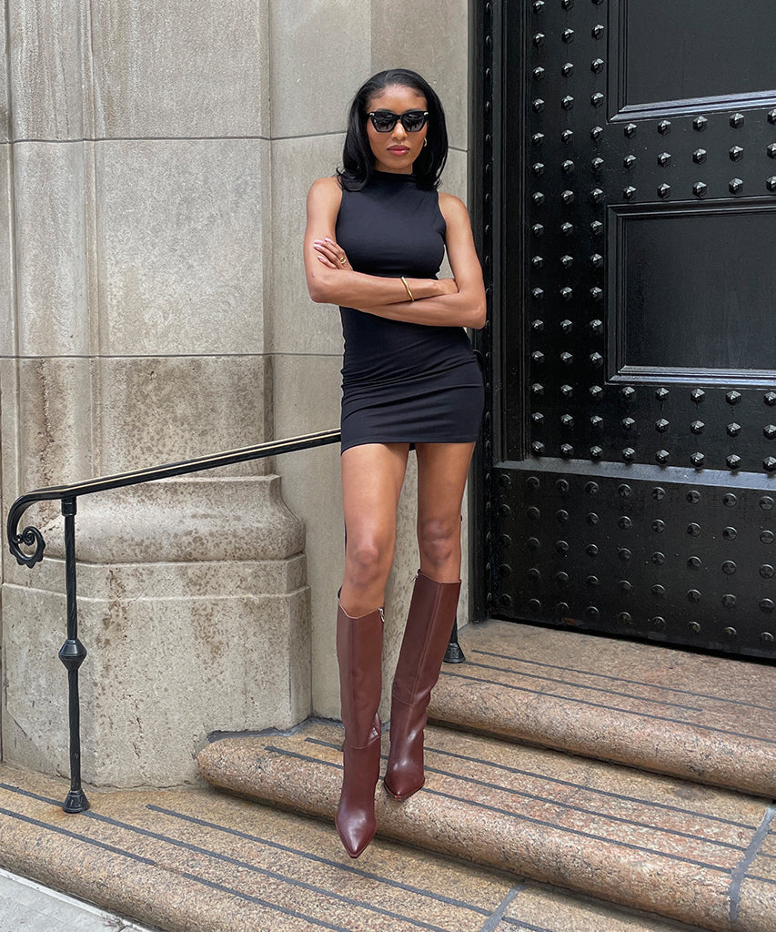 Auggie Knee High Leather Boots Wide Calf AUGGIE EXTRA WIDE CALF