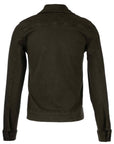 Mandy Twill Moto Jacket in Olive