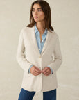 Faherty Inlet Knit Blazer - Light Oatmeal Melange