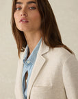 Faherty Inlet Knit Blazer - Light Oatmeal Melange