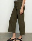 Marine - Wide Leg Stretch Denim Pant