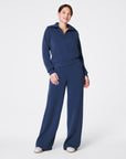 SPANX AirEssentials Half-Zip Sweatshirt - Faded Indigo