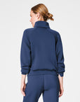 SPANX AirEssentials Half-Zip Sweatshirt - Faded Indigo