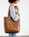 ABLE Mamuye Woven Leather Tote