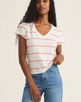 Striped Modern V-Neck Tee