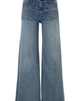 Blue jeans on a white background
