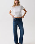 Lexi Bowed Straight Jeans - Moonwave