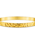 Maribel Hammered Gold Bangle Bracelet