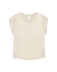 Beige sleeveless top on a white background