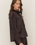 Sanctuary Ivy Suede Shirt Shacket - Semi Sweet