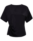 Black t-shirt on a white background