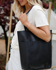 Selam Leather Magazine Tote by ABLE