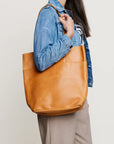 Selam Leather Magazine Tote by ABLE