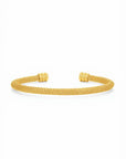 Gold bracelet on a white background