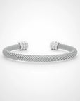 Silver bracelet on a white background