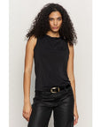 Soft Cowl Neck Shell - Black