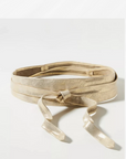 ADA metallic belt with product description on a white background