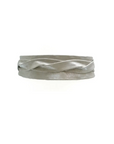 Silver wrap belt on a white background