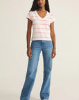 Striped Modern V-Neck Tee